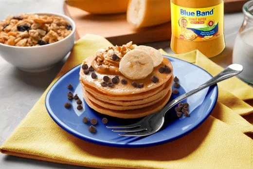recipe image Peanut Butter & Chocolate Chip Pancakes