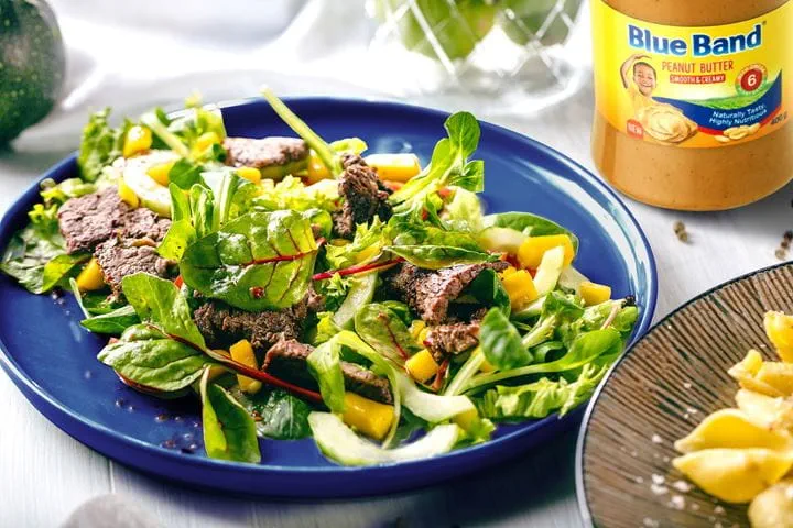 recipe image Beef & Mango Salad with Peanut Butter Dressing