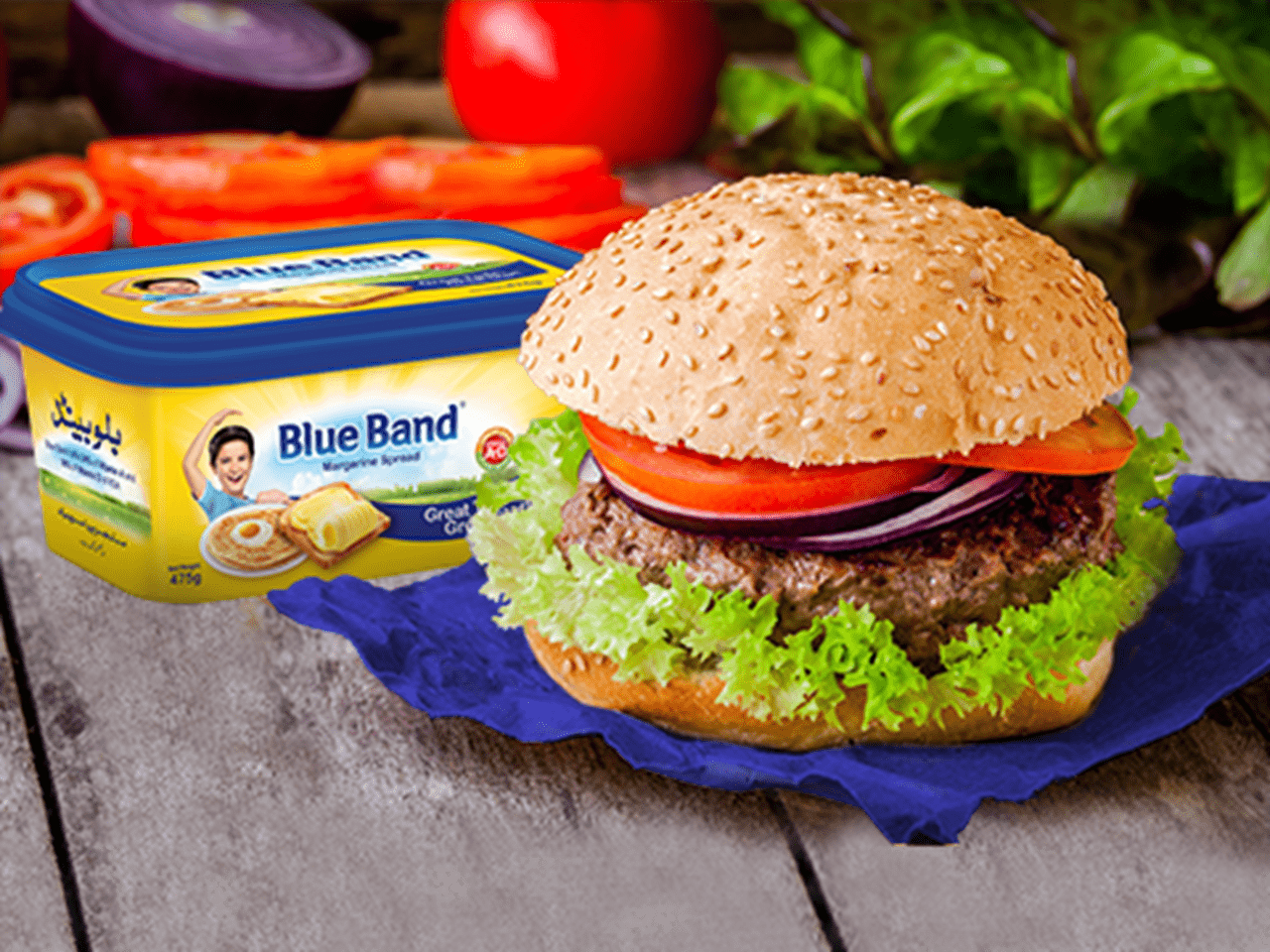 recipe image Blue Band Beef Burger