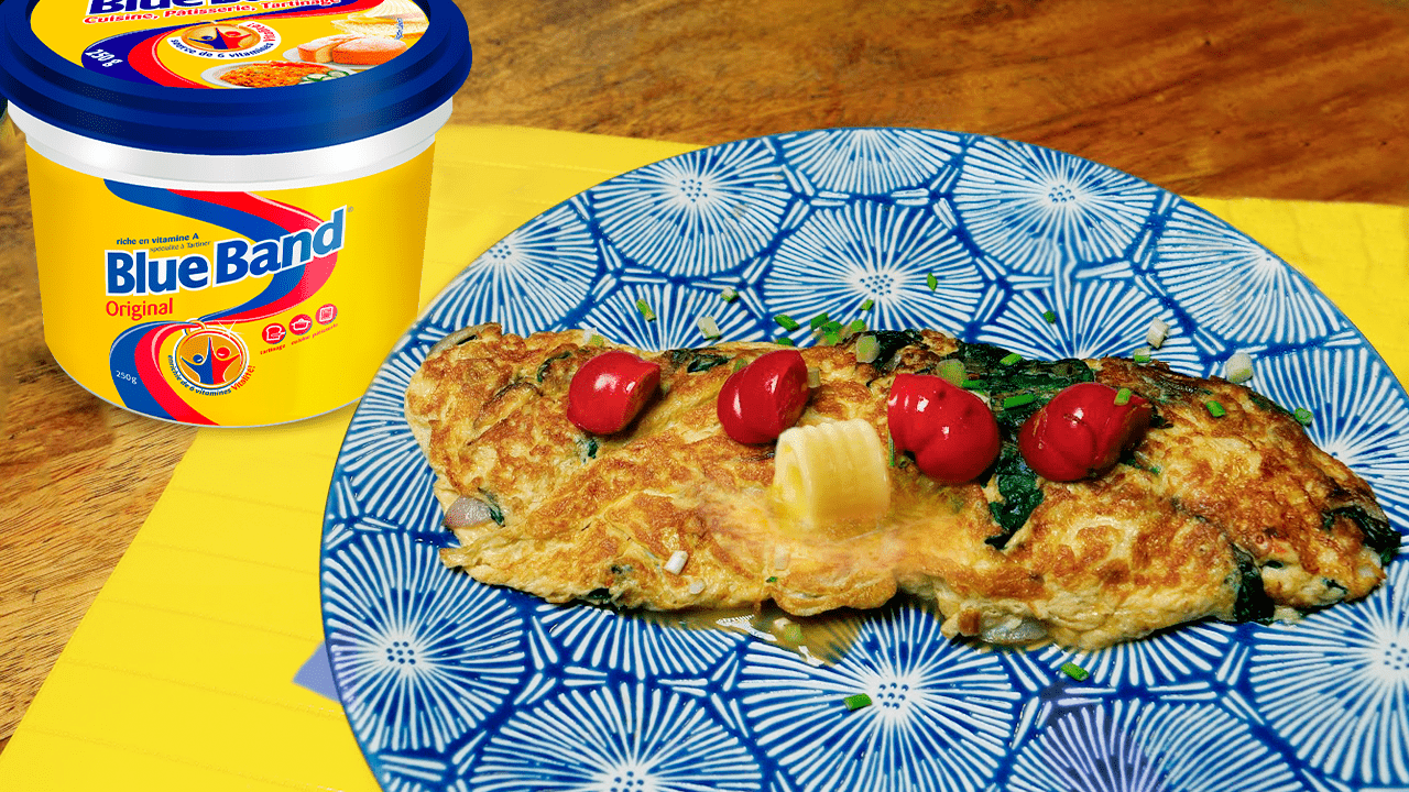 recipe image OMELETTE AUX CREVETTES SECHEES ET AUX EPINARDS