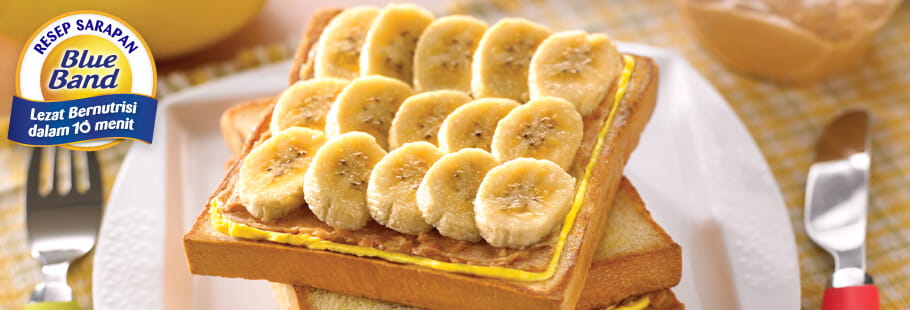 recipe image Roti Bakar Kacang & Pisang
