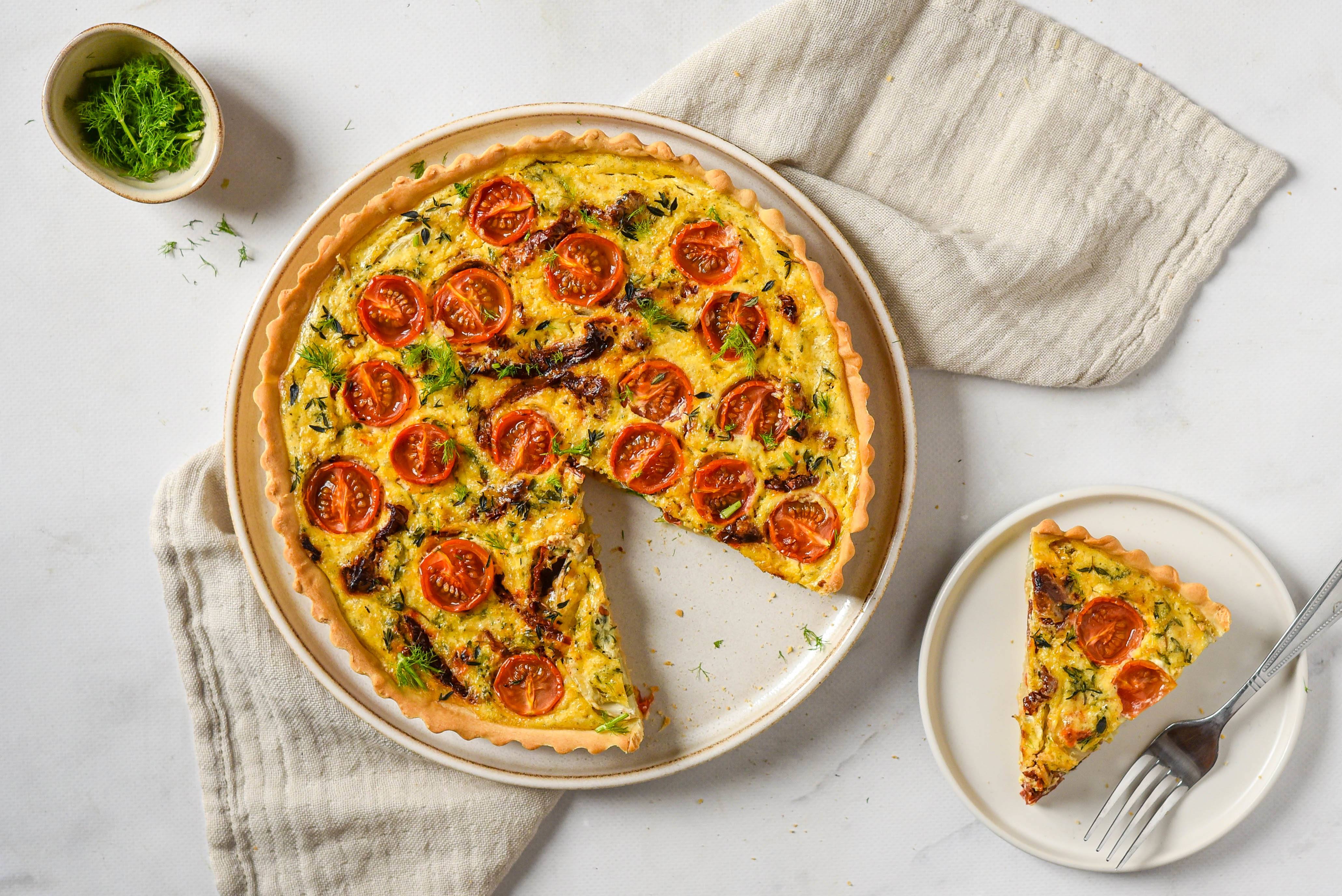 recipe image Quiche met venkel, cherrytomaatjes en tijm