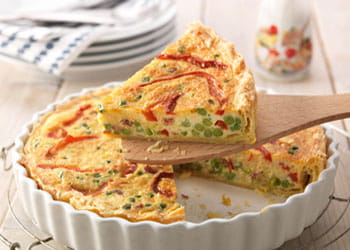 recipe image Hollandse quiche met paprika en doperwten