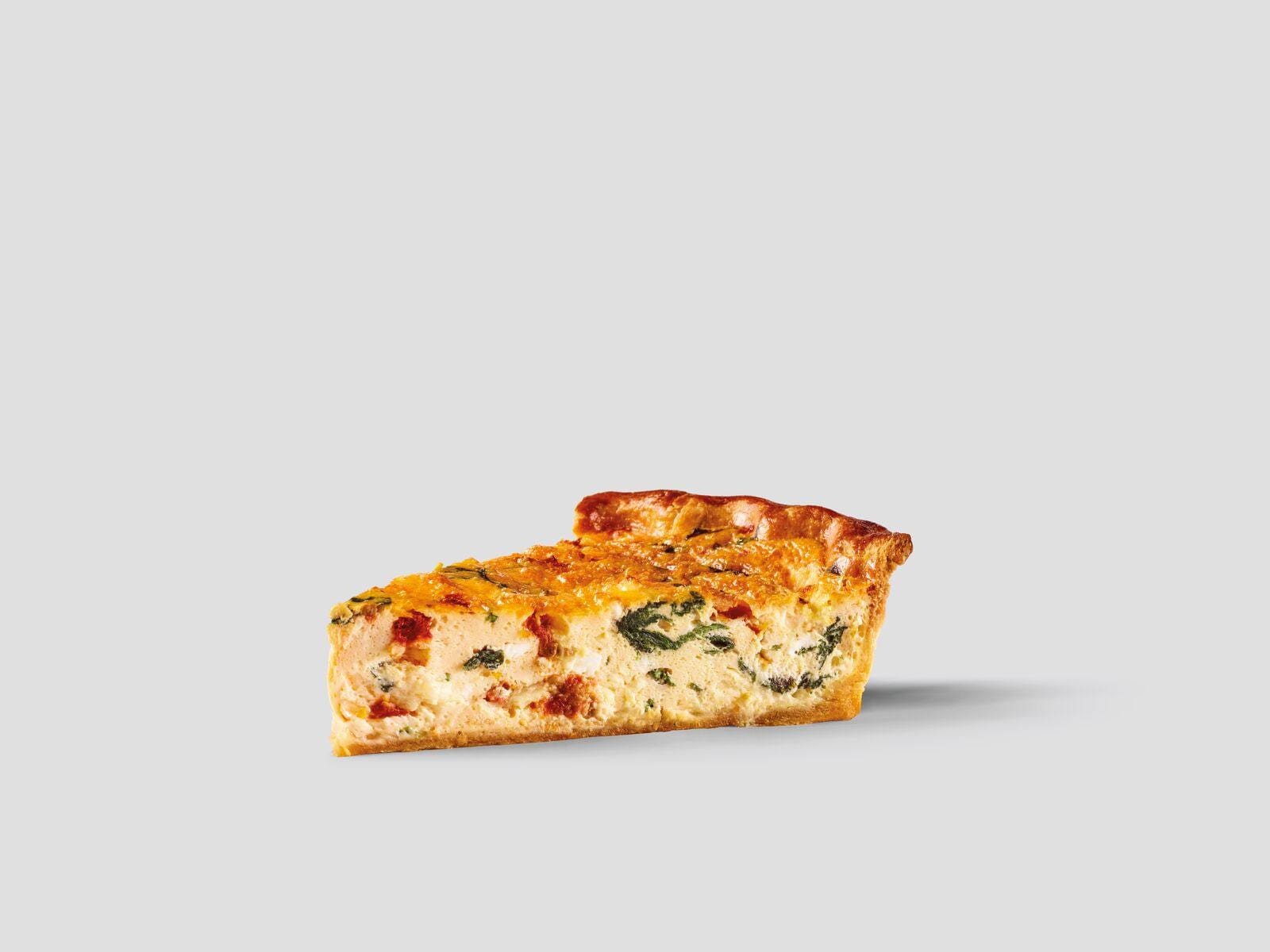 recipe image Quiche met zongedroogde tomaat, spinazie en feta