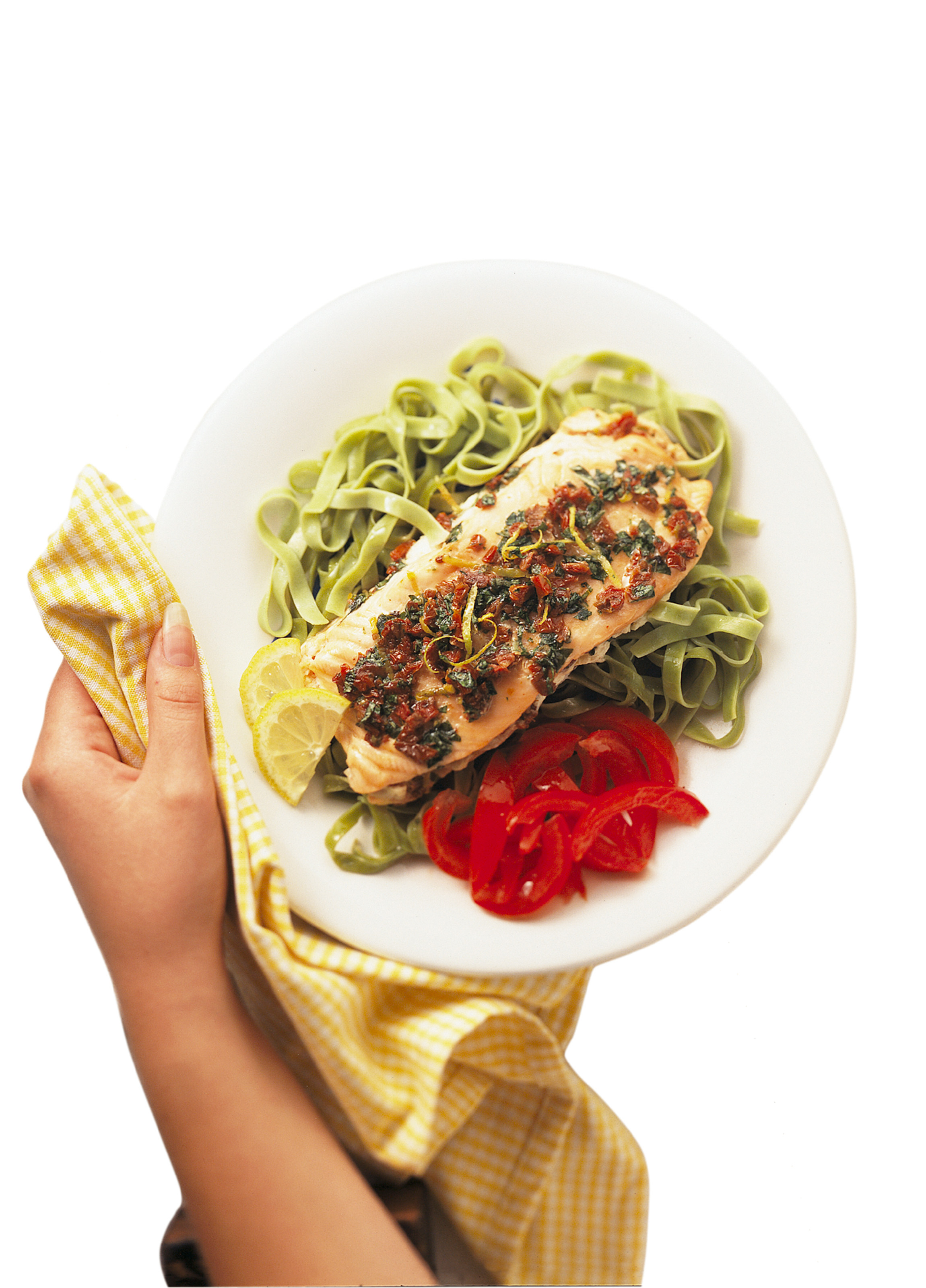 recipe image Zalmfilet met roomkaas en basilicum