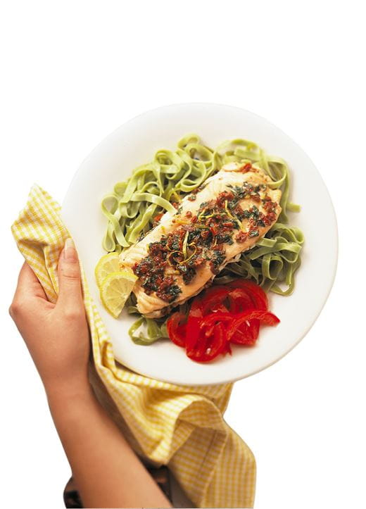 recipe image Zalmfilet met roomkaas en basilicum