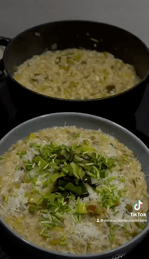 recipe image Romige risotto met prei en citroen