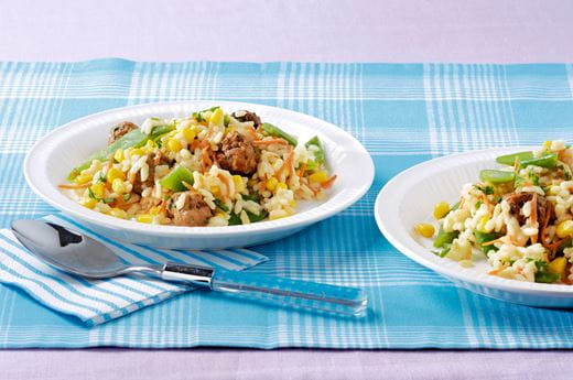 recipe image Italiaanse risotto met gehaktballetjes