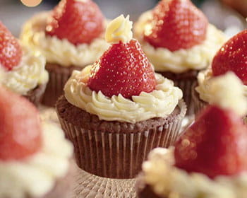 recipe image Kerstbrownie cupcakes