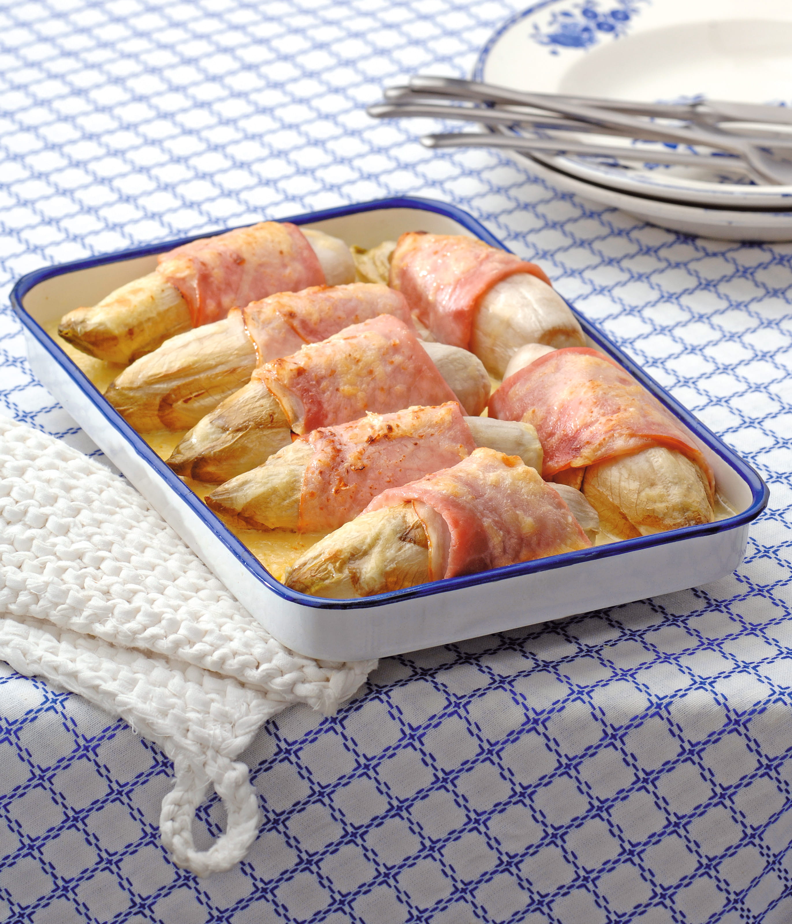 recipe image Witlof met ham en kaas