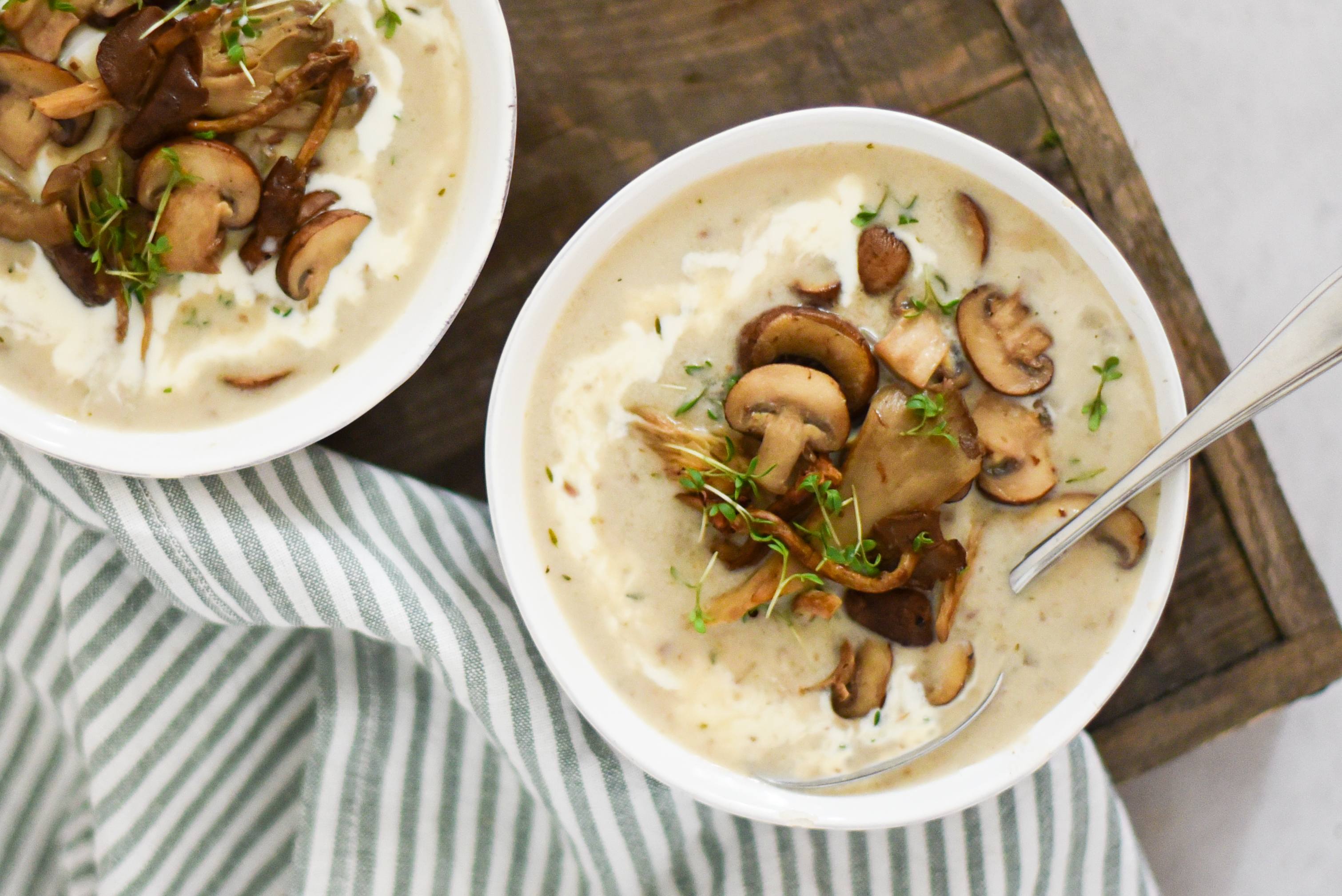 recipe image Romige champignonsoep