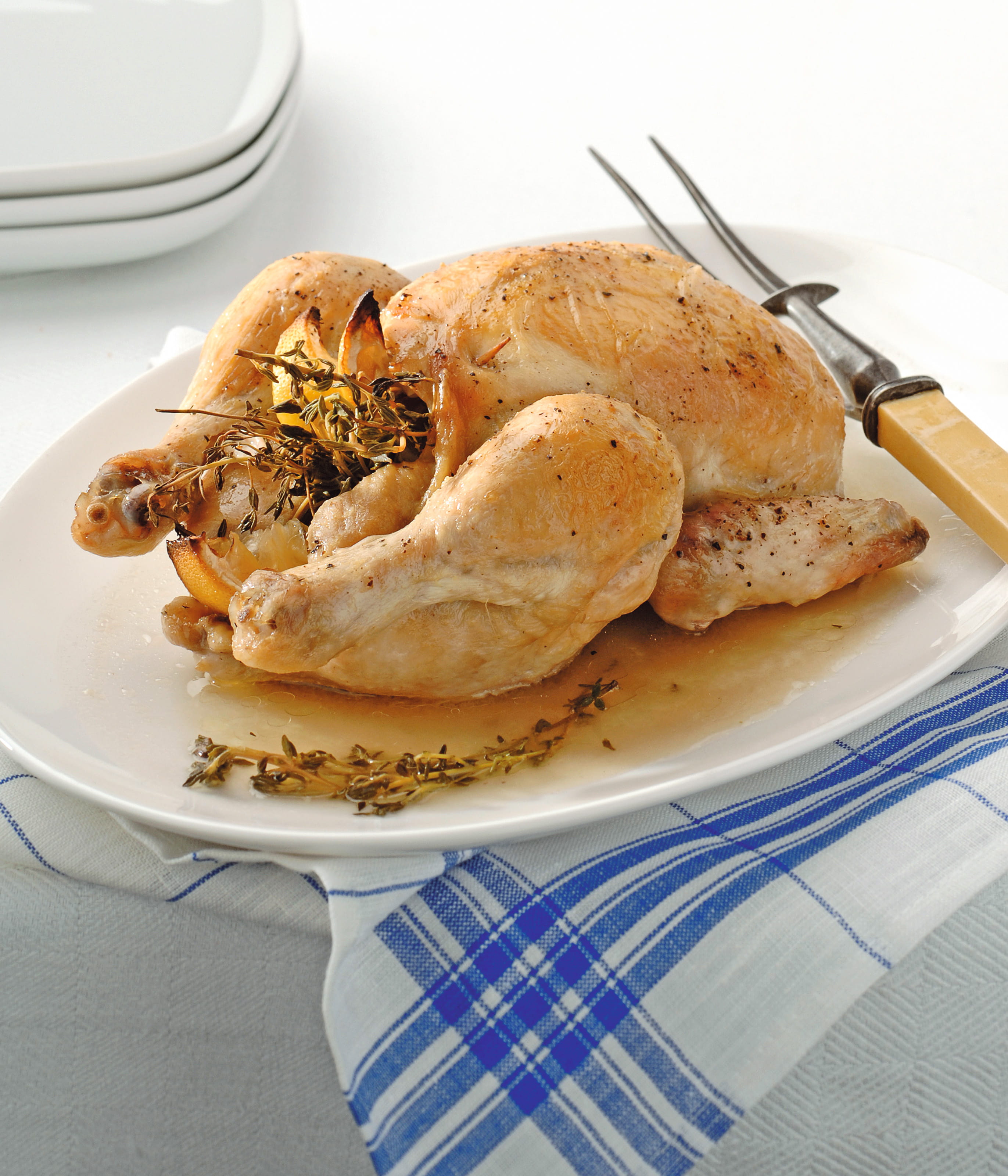 recipe image Gevulde kip in braadzak