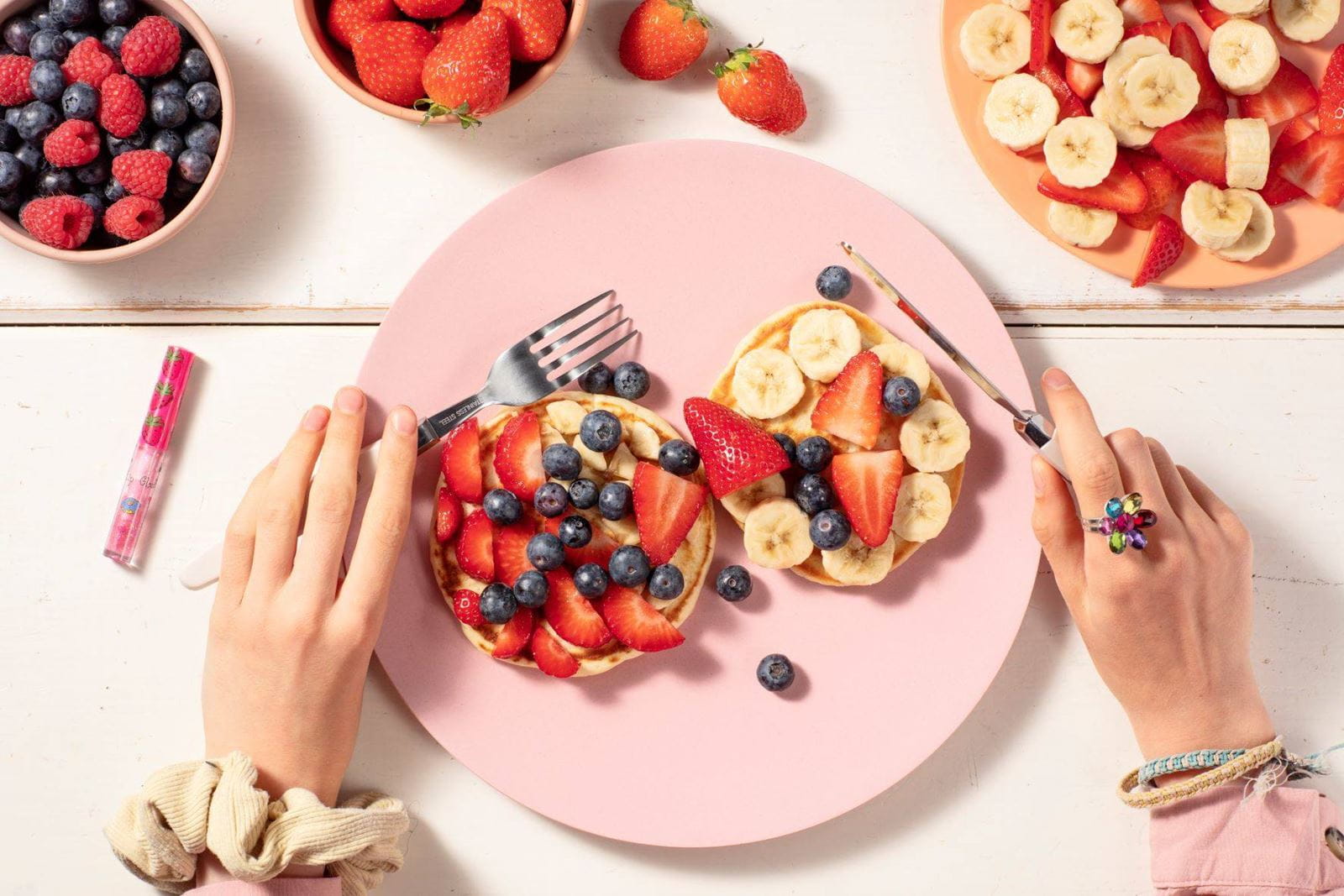 recipe image Ontbijtpannenkoekjes met fruit