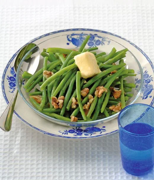 recipe image Sperziebonen met walnoten