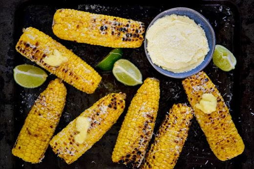 recipe image Maiskolf met knoflook-Parmezaancrème