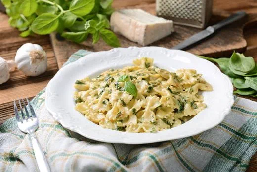 recipe image Marc-Marie's plantaardige blauwe kaas pasta