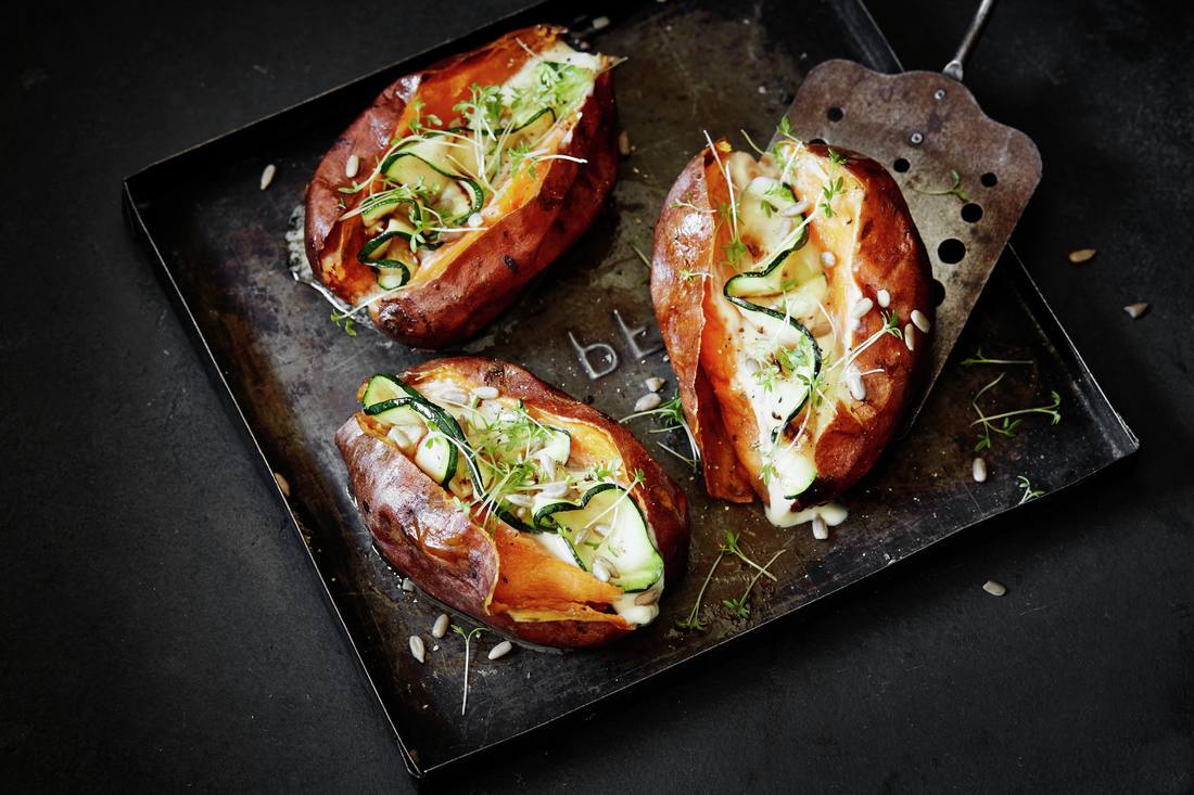 recipe image Gepofte zoete aardappel
