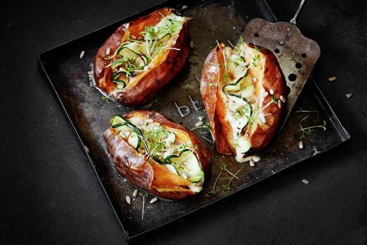 recipe image Gepofte zoete aardappel