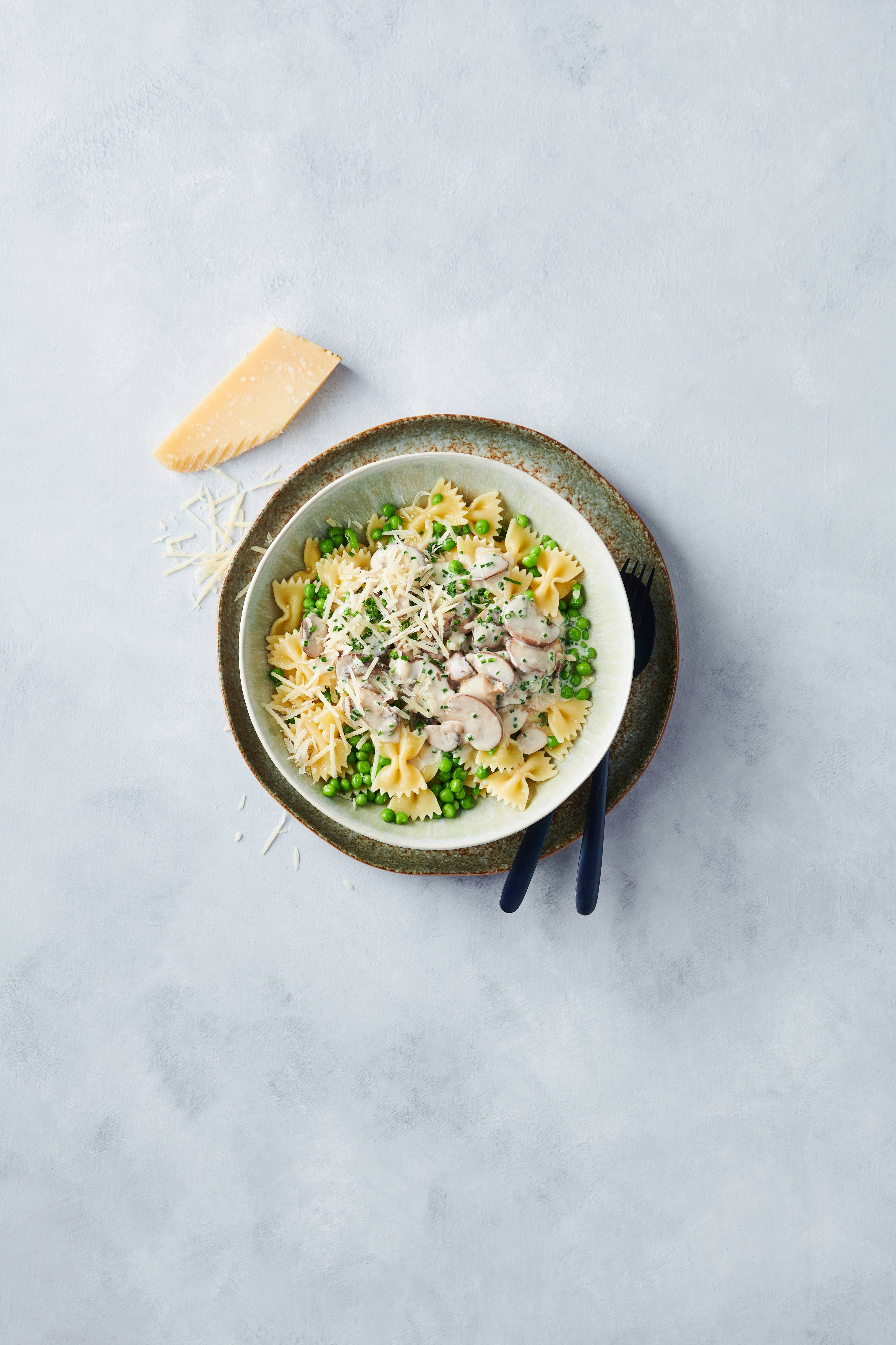 recipe image Romige pasta met paddenstoelen