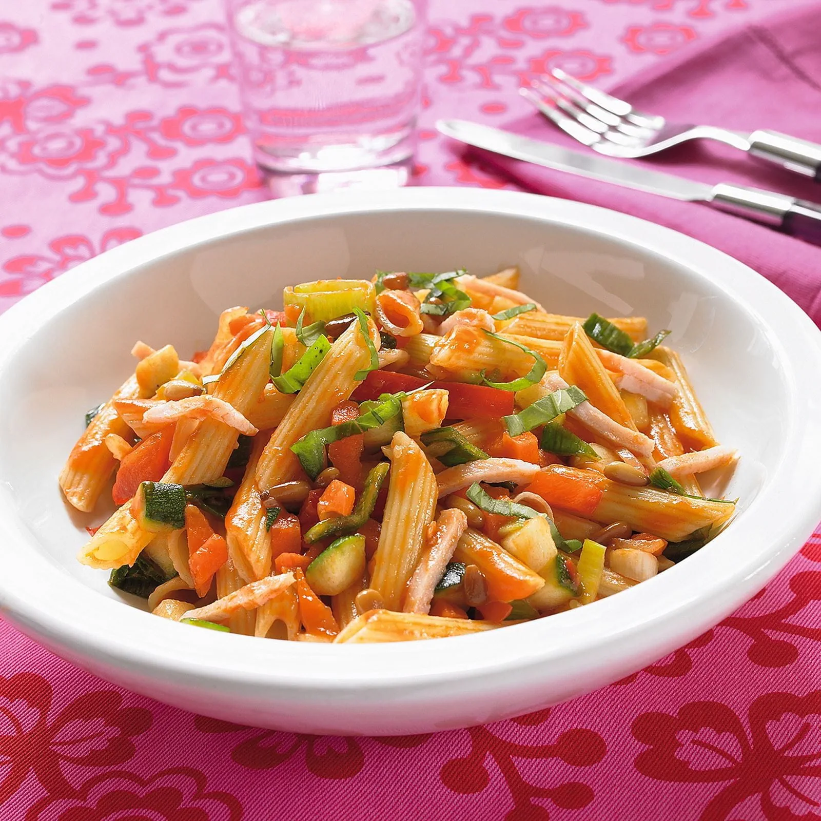 recipe image Penne met roerbakgroente