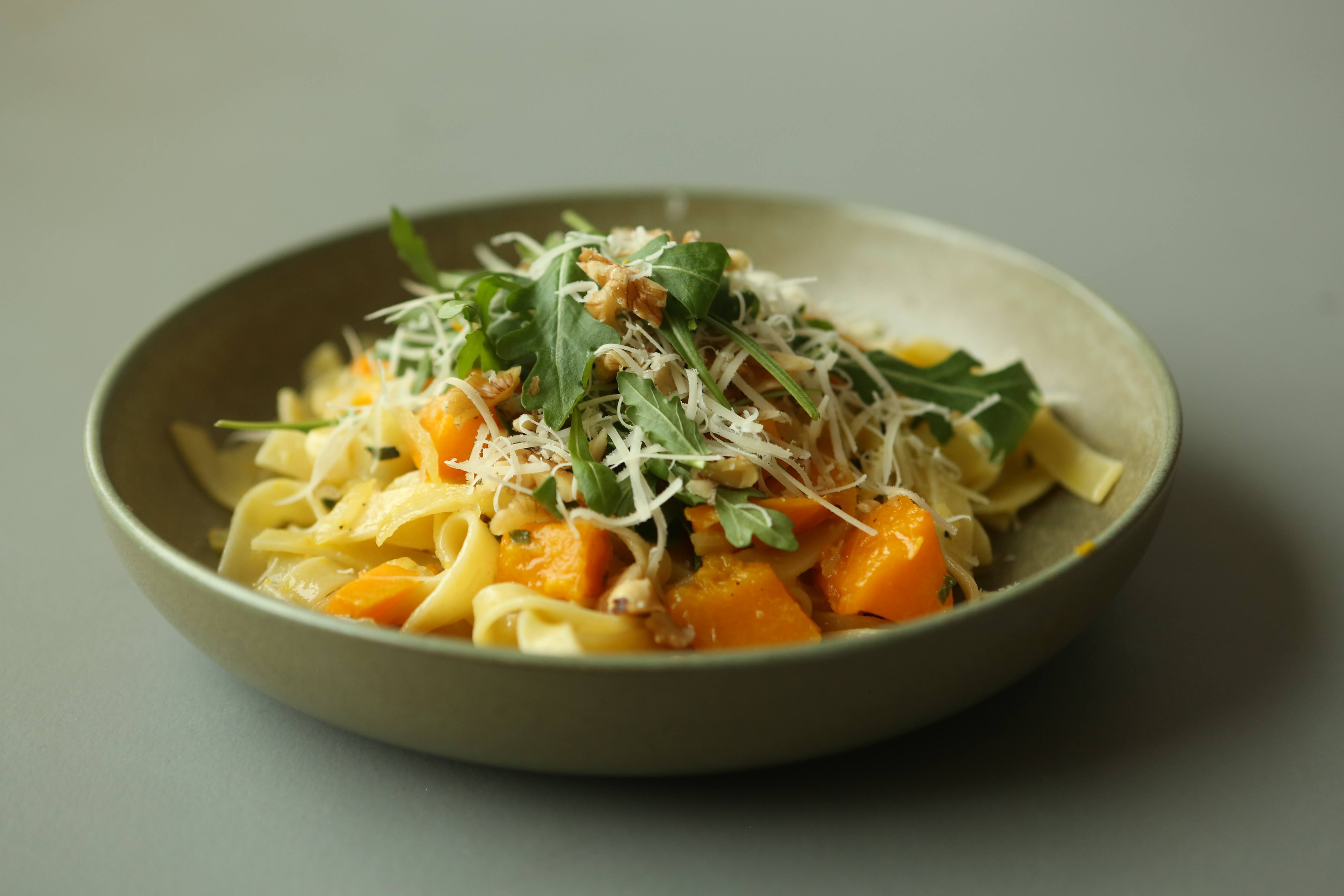 recipe image Pasta met salie saus en pompoen