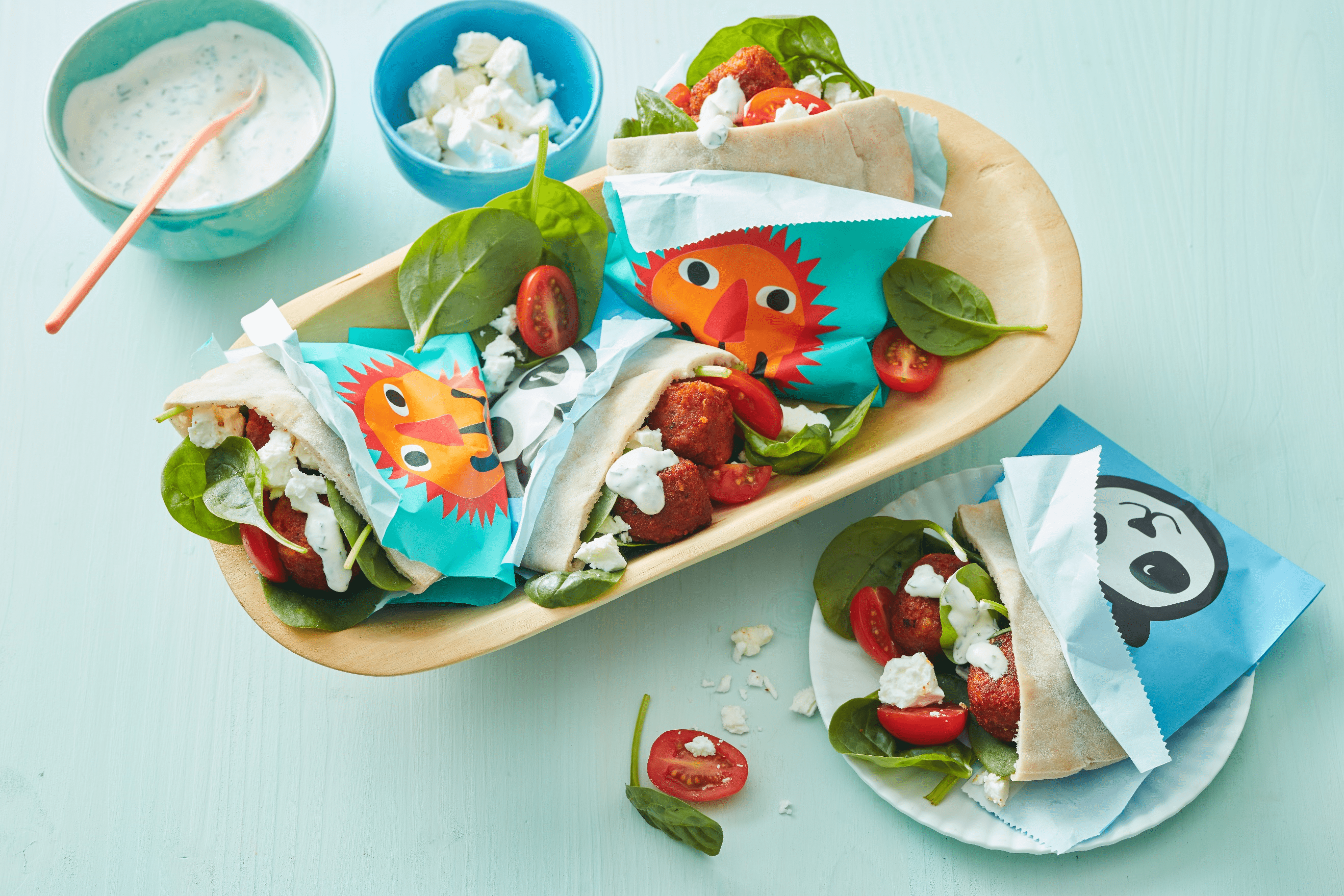 recipe image Pita met groente balletjes