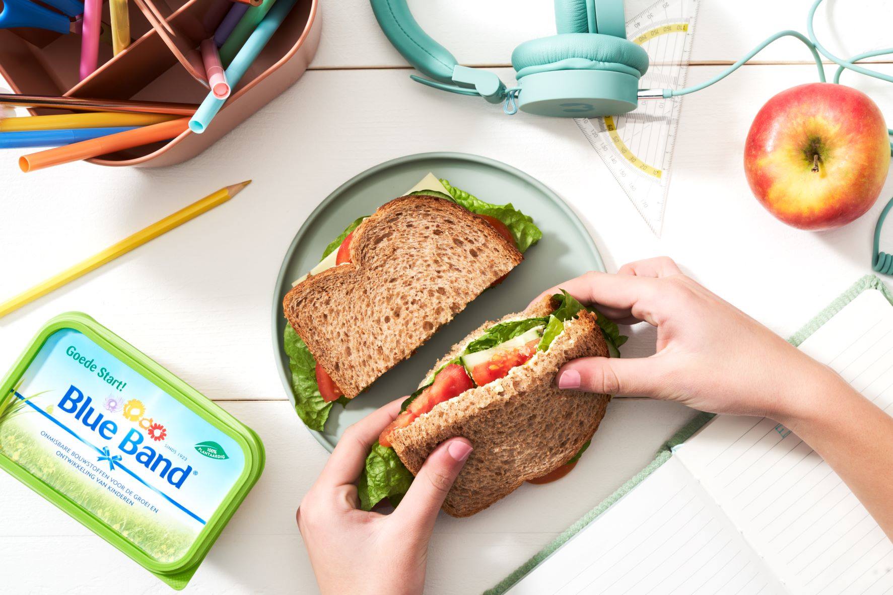 recipe image Gezonde sandwich met kaas, sla en tomaat