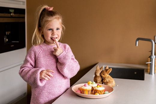 recipe image Paascupcakes met vogelnestjes van crème