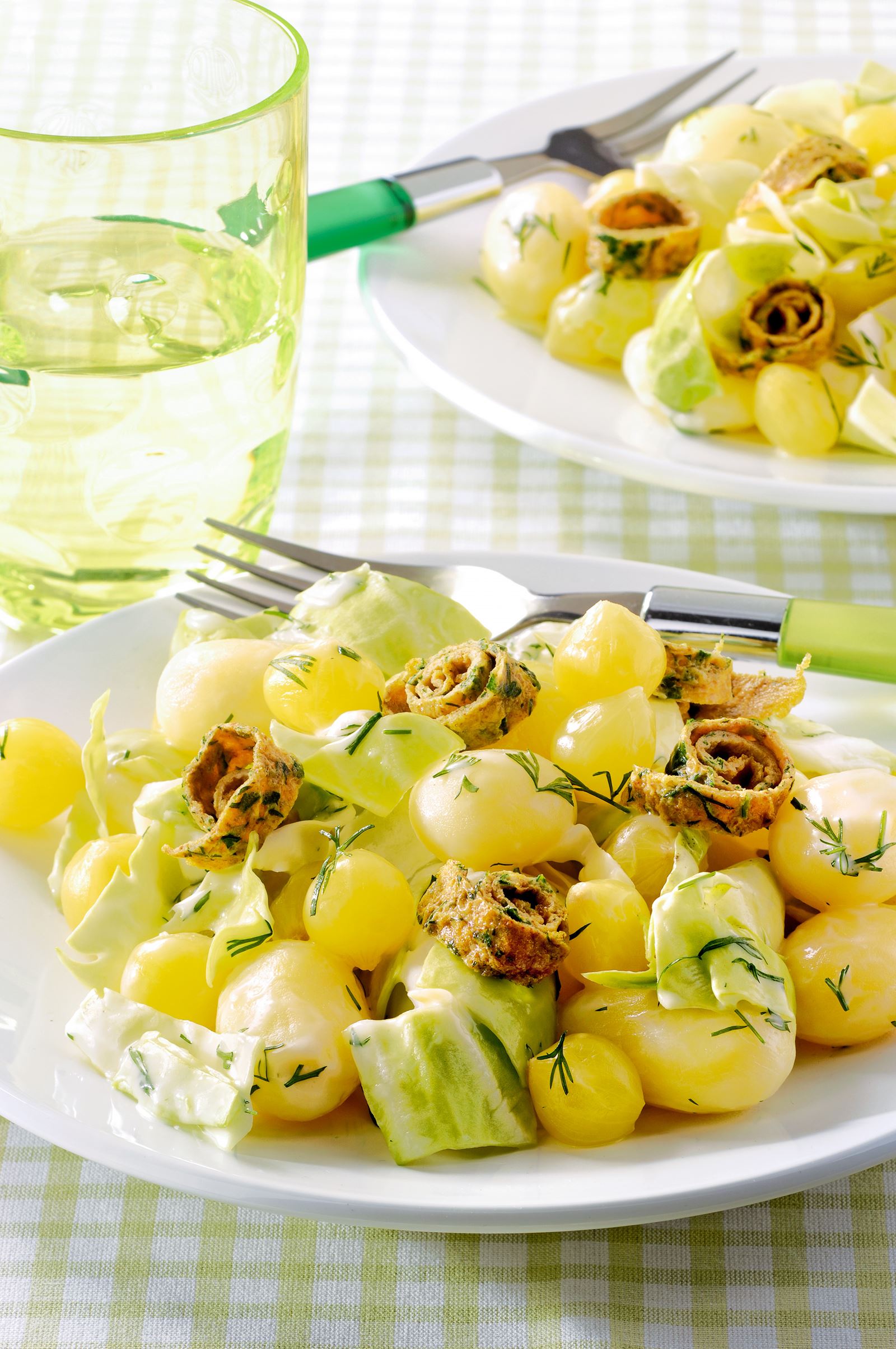recipe image Salade met krieltjes en omeletreepjes