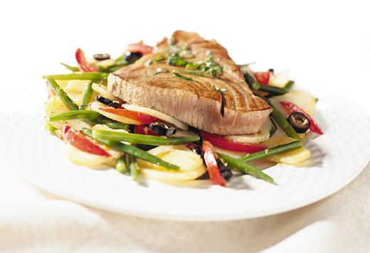 recipe image Gebakken tonijnsteak met haricots verts salade