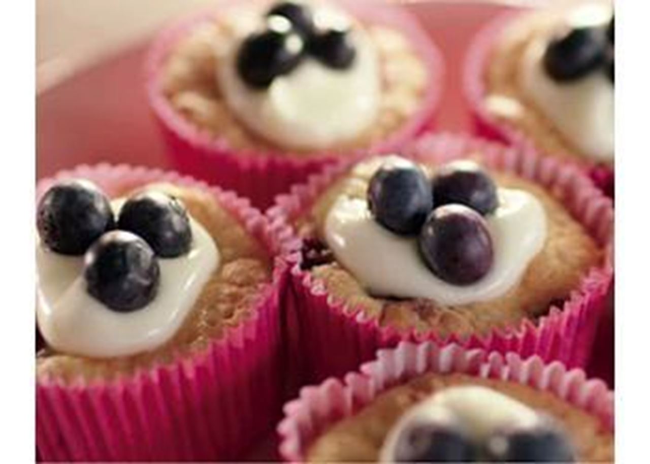 recipe image Blauwe bessen cupcakes met havermout