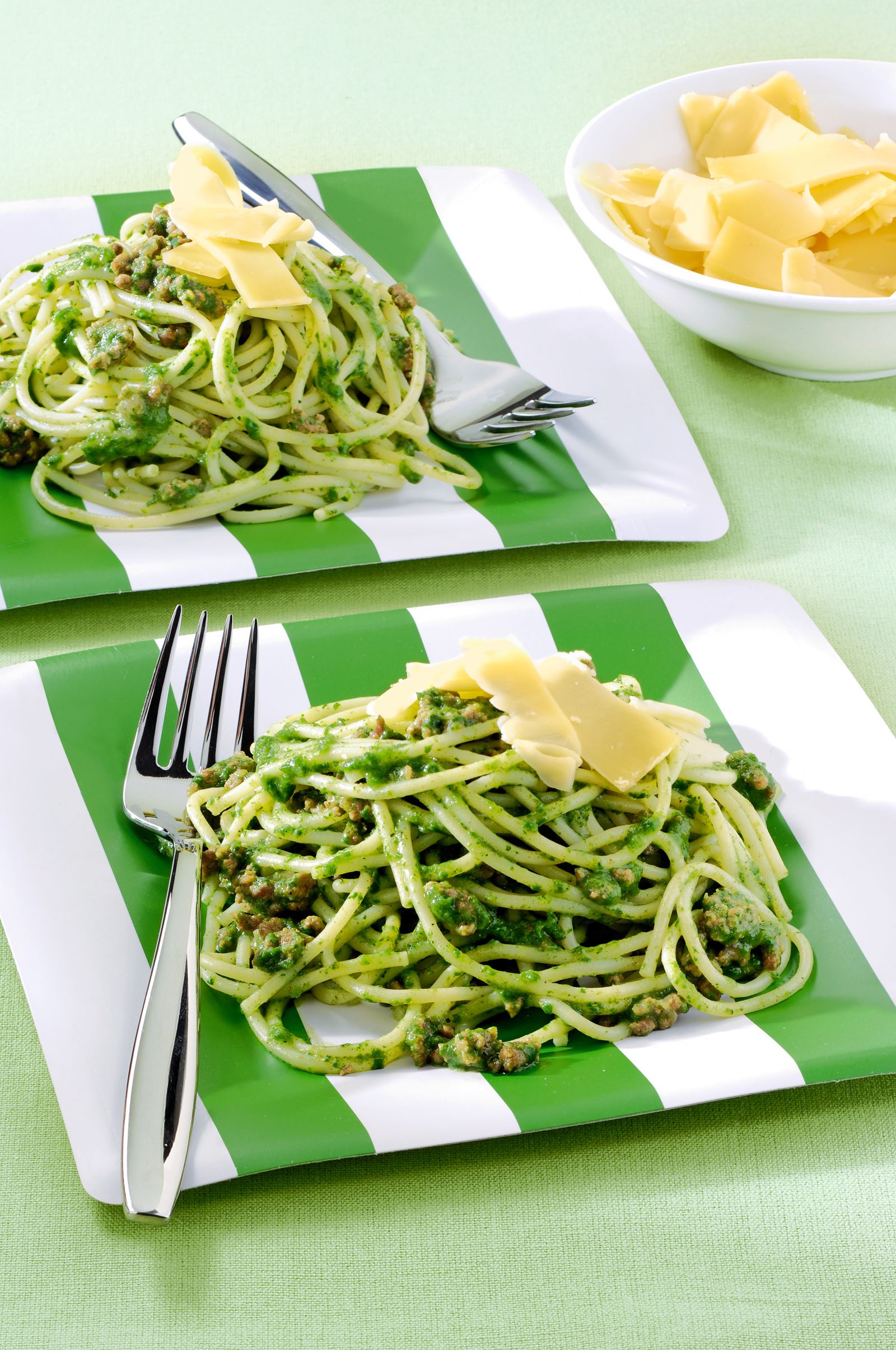 recipe image Pasta met courgette en spinazie