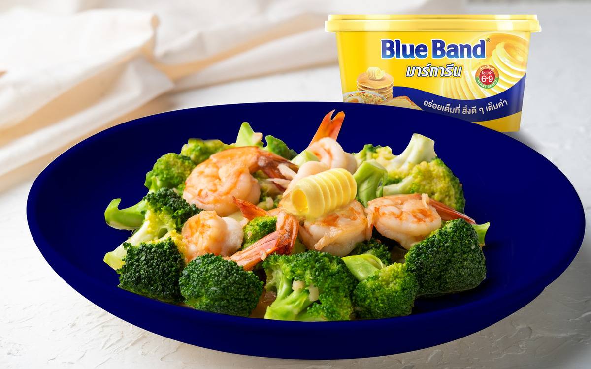 recipe image บร็อคโคลี่ผัดกุ้ง